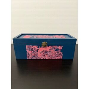 Jose Cuervo Reserva De La Familia 1997 Wood Box Artemio Rodriguez Blue Pink Art